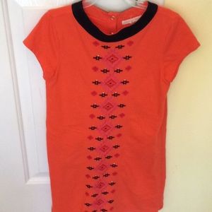 Orange and black dress